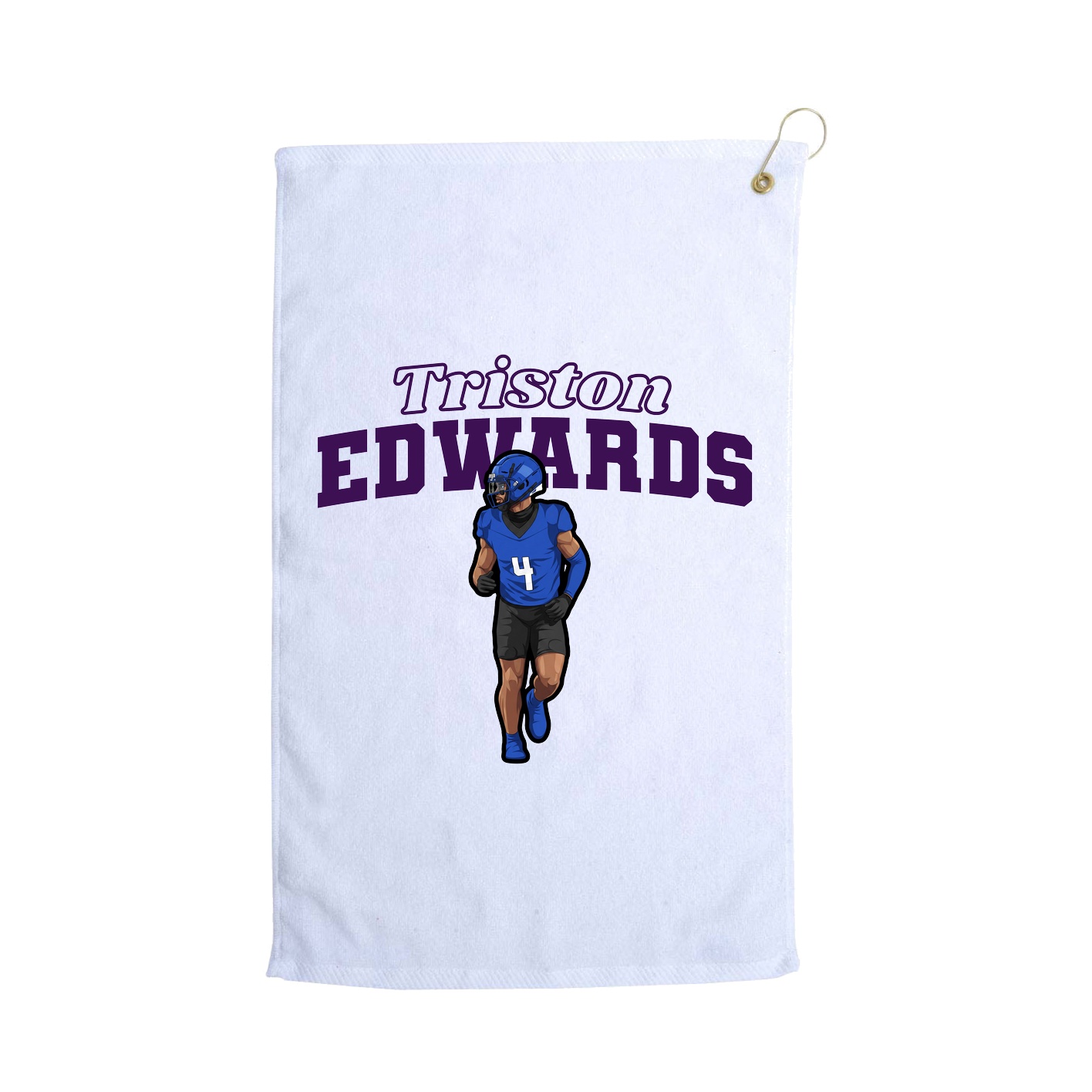 Golf Towel — Name Arch in White