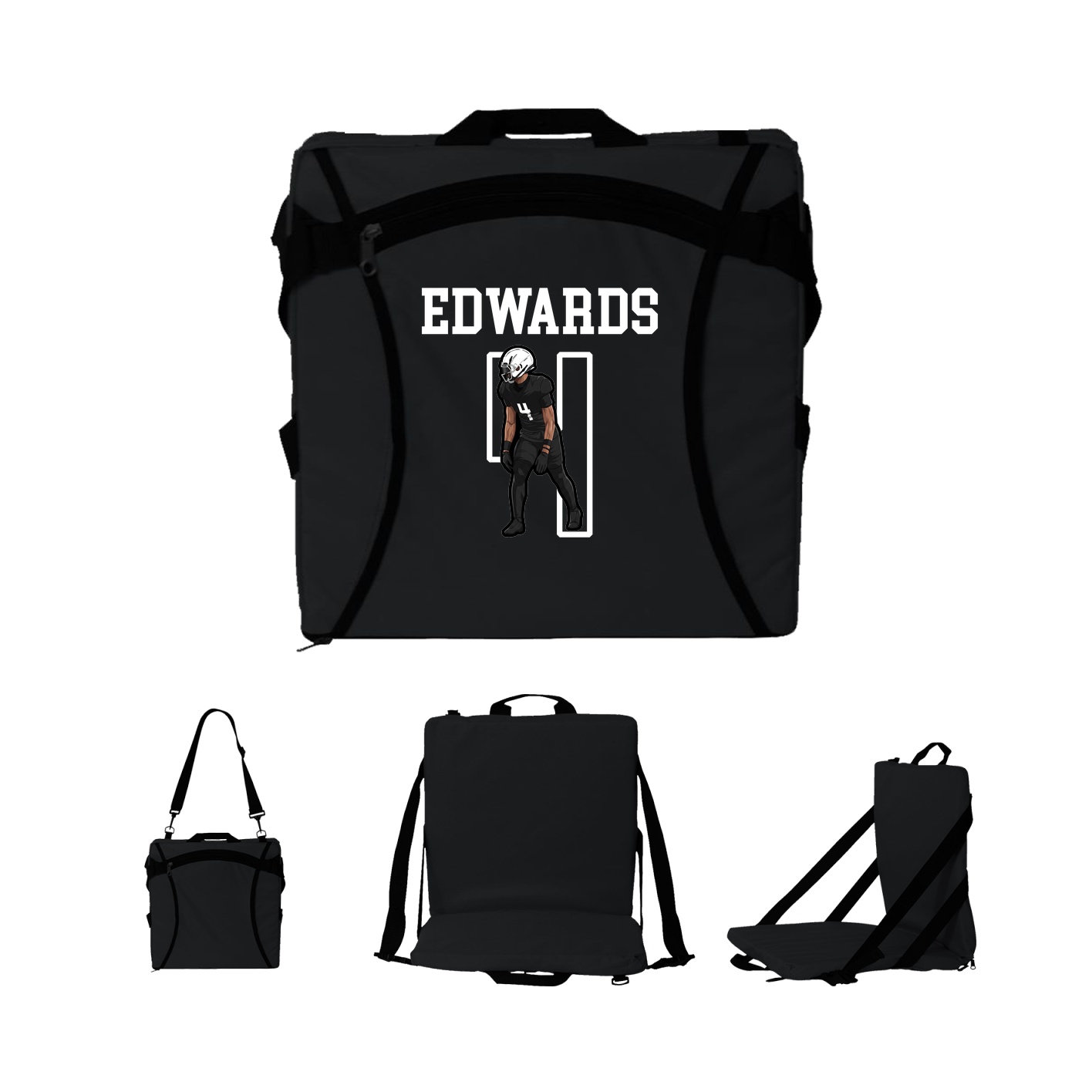 Folding Stadium Seat — Shirsey in Black