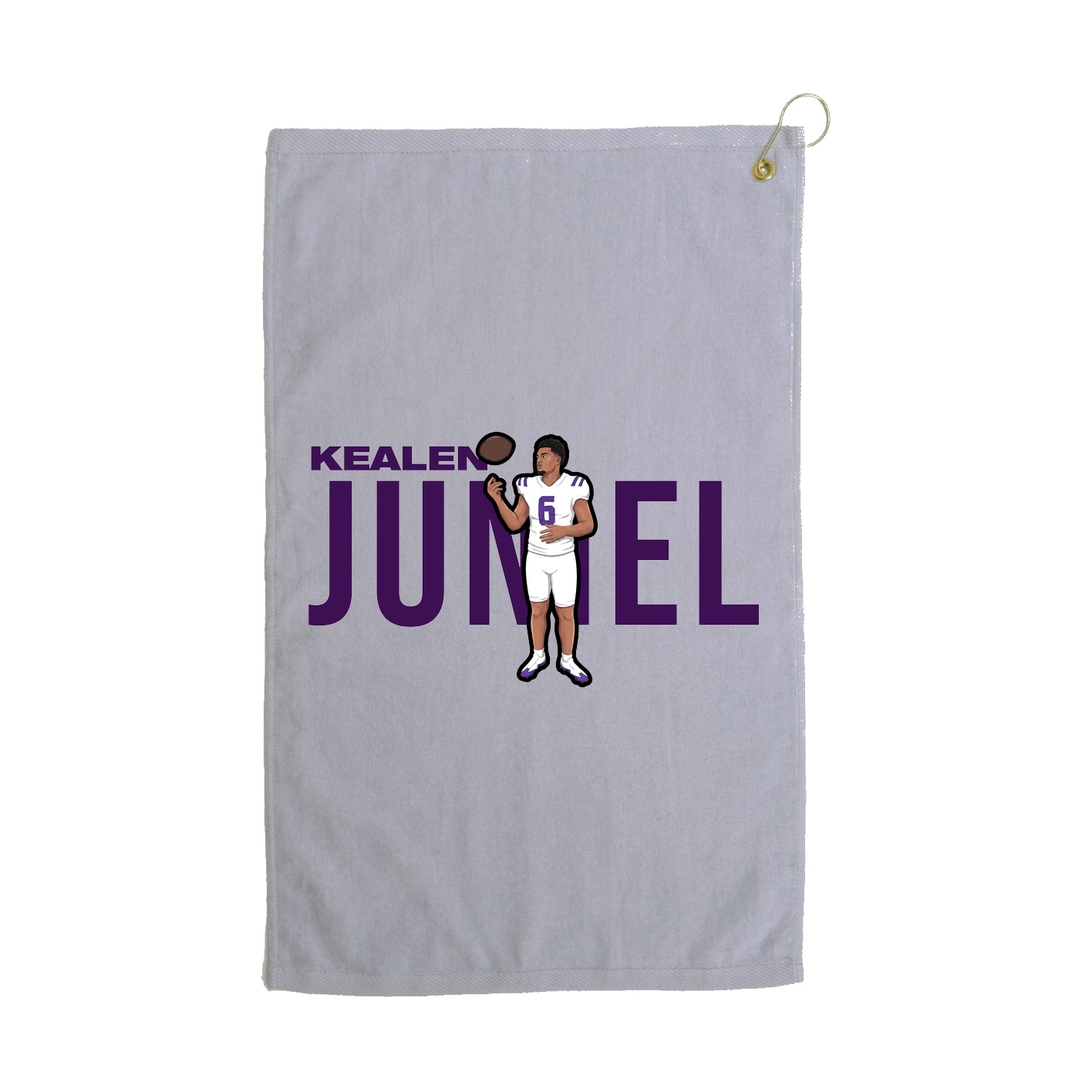 Golf Towel — Player Name in Grey