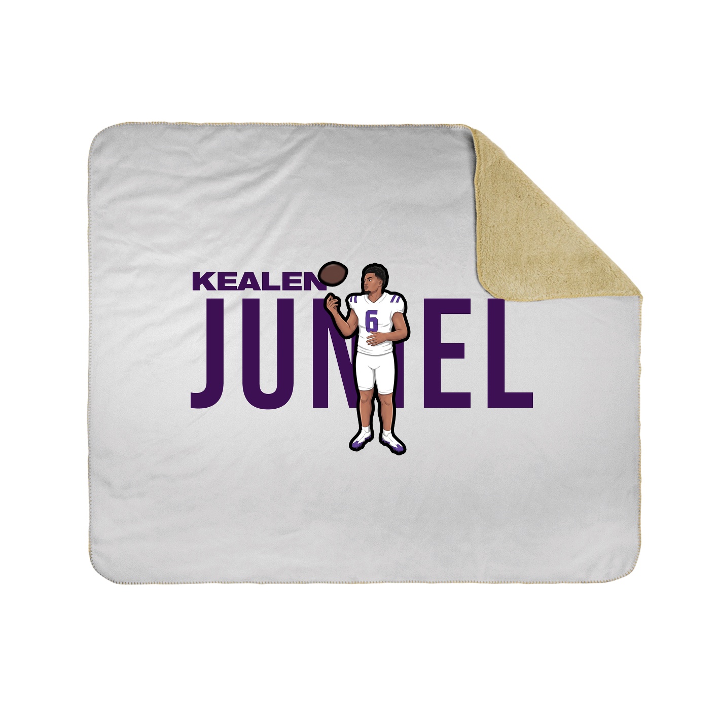 Throw Blanket — Player Name in White
