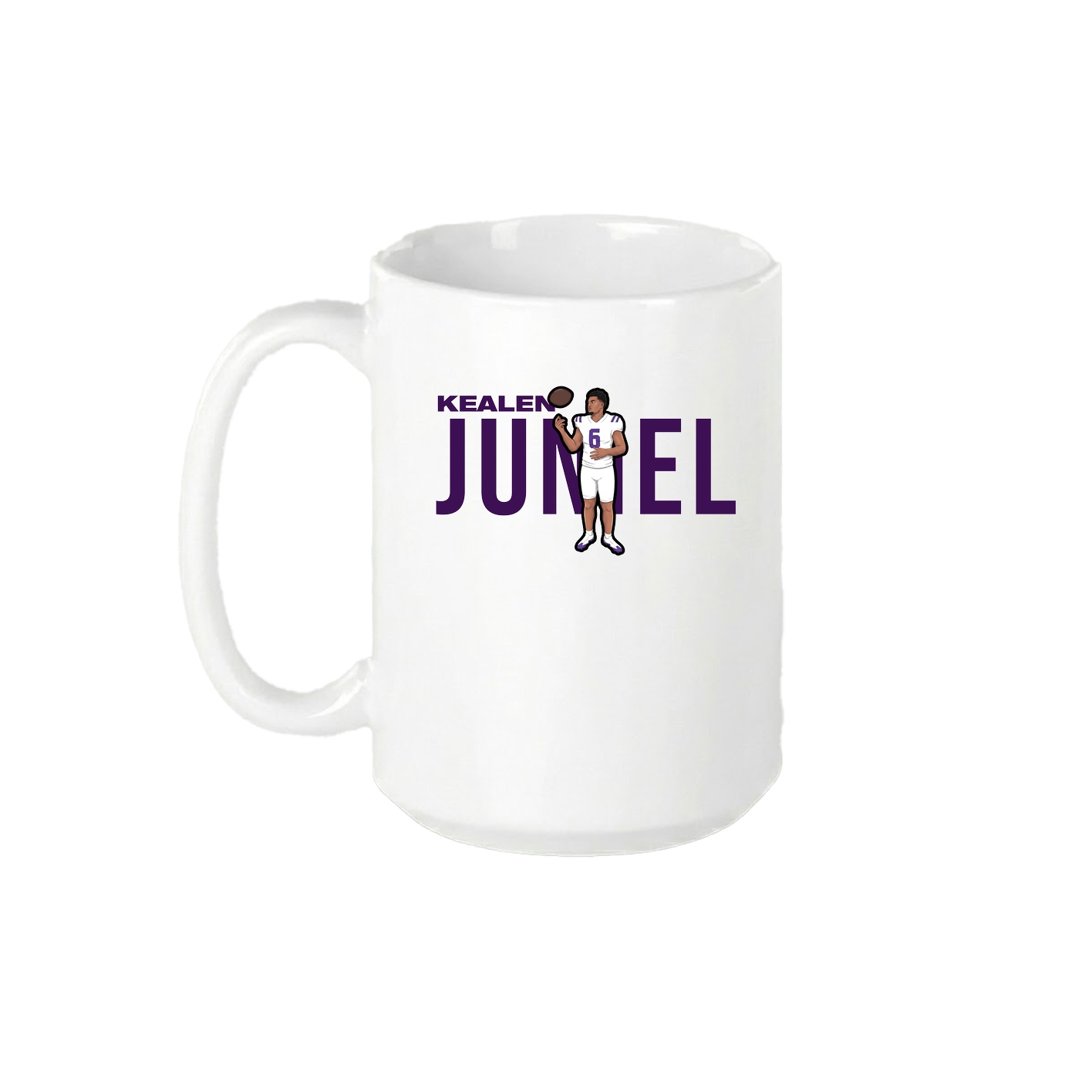 15oz Coffee Mug — Player Name in White
