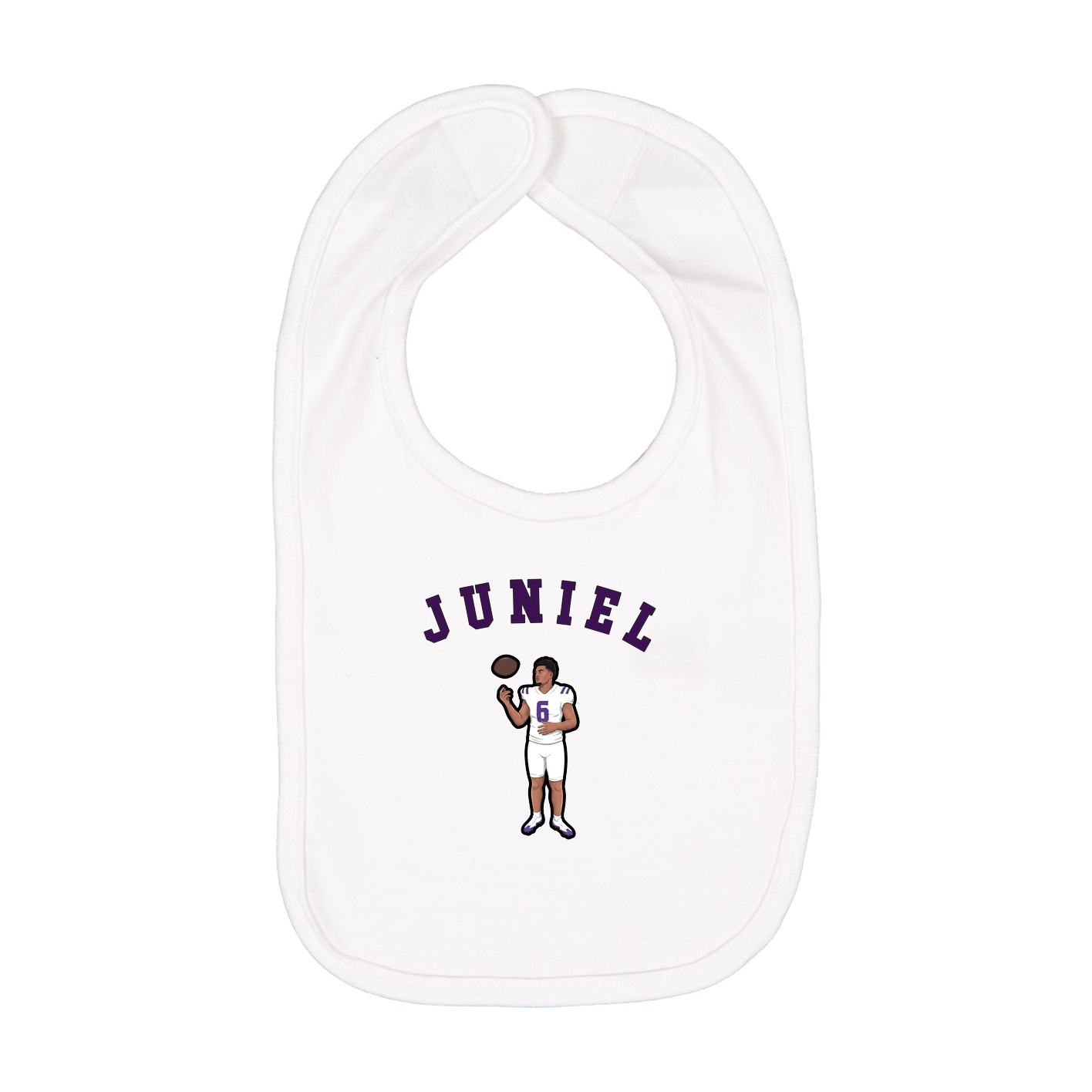 Infant Bib — Shirsey Arch in White
