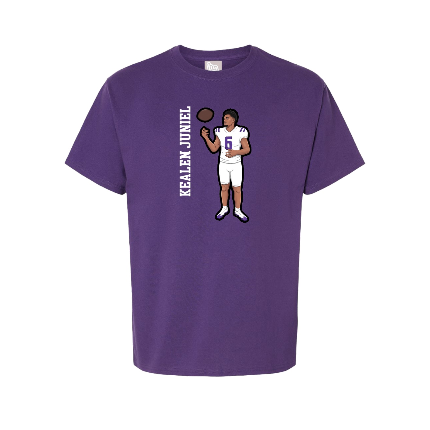 Youth Tee — Name Vertical in Purple