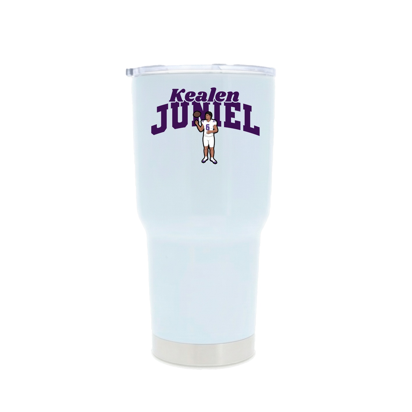 30oz Stainless Steel Tumbler — Signature Arch in White