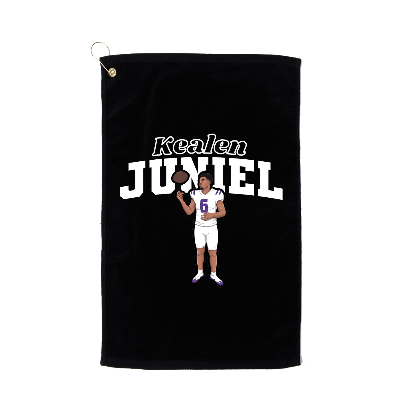Golf Towel — Name Arch in Black