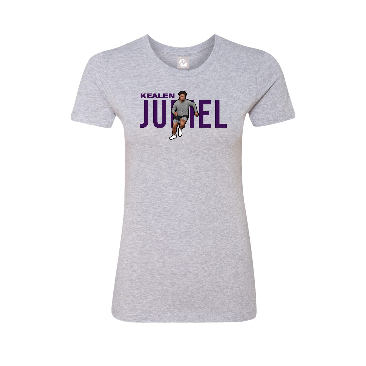 Fitted Women's Tee — Player Name in Grey