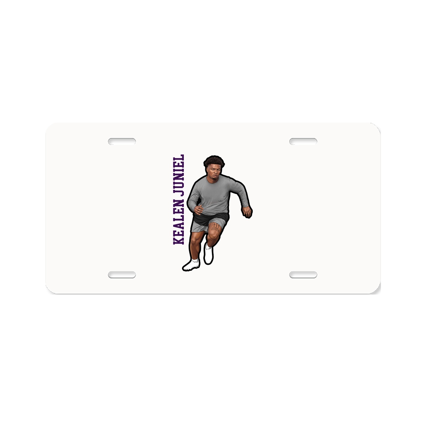 License Plate — Name Vertical in Classic