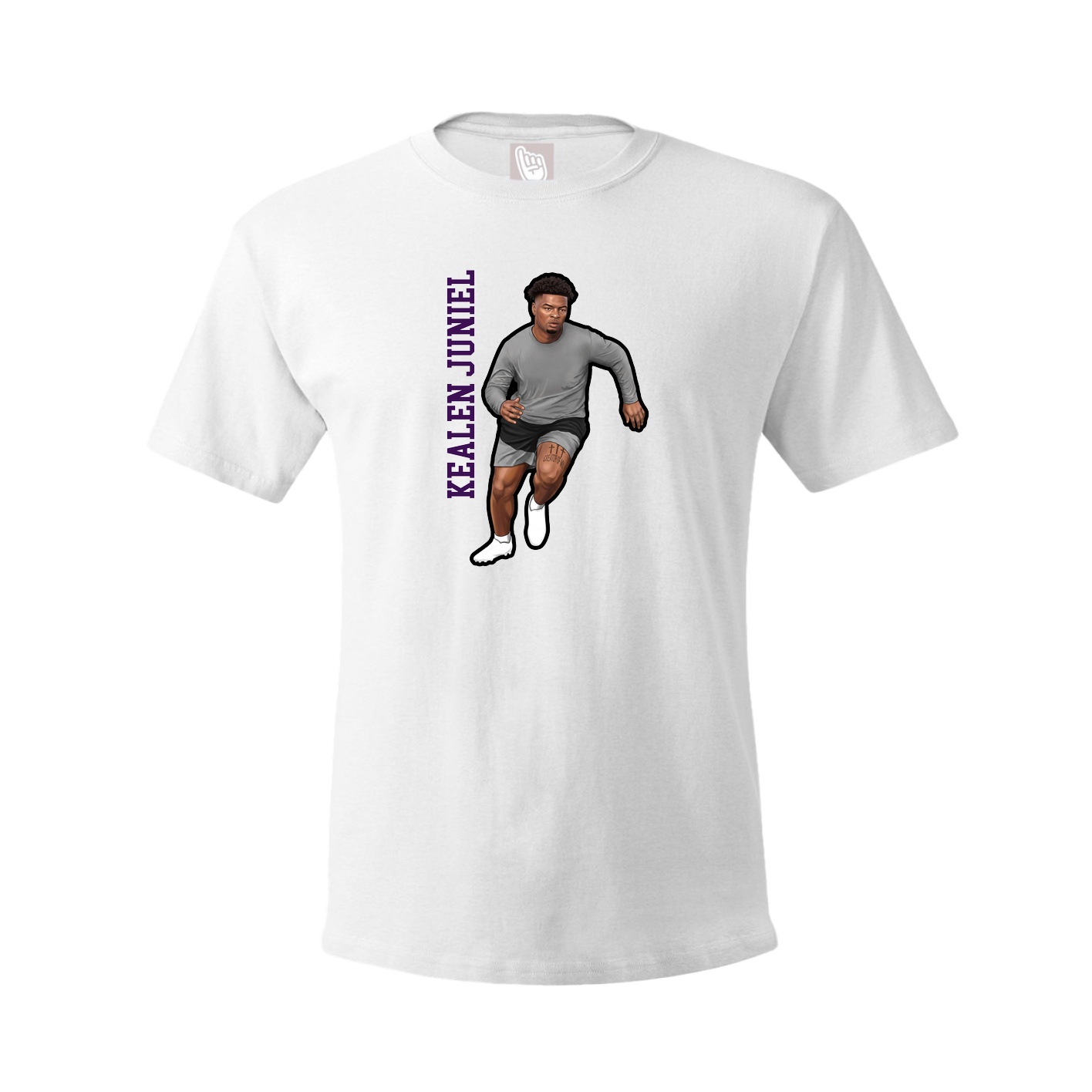 Tee — Name Vertical in White