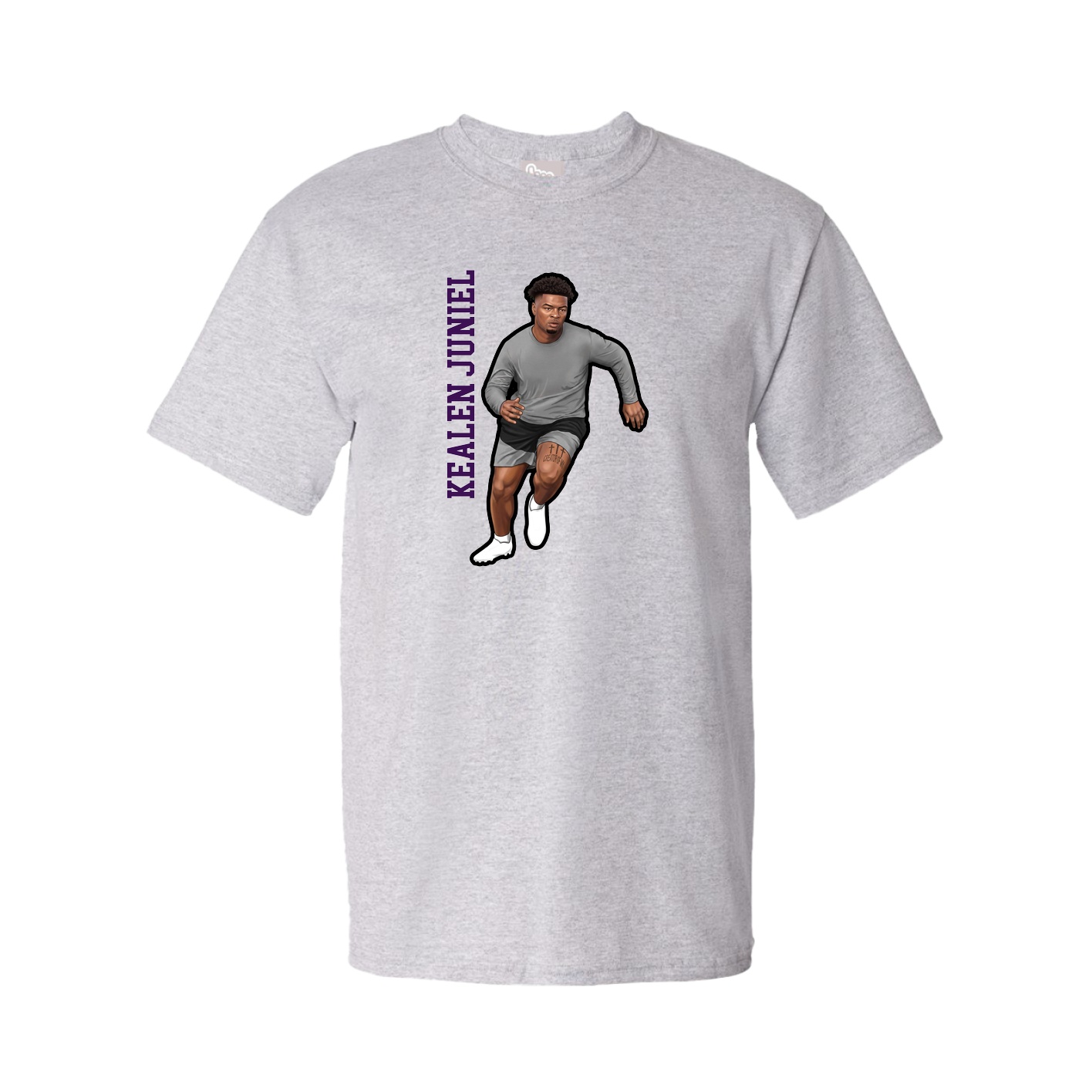 Youth Tee — Name Vertical in Grey