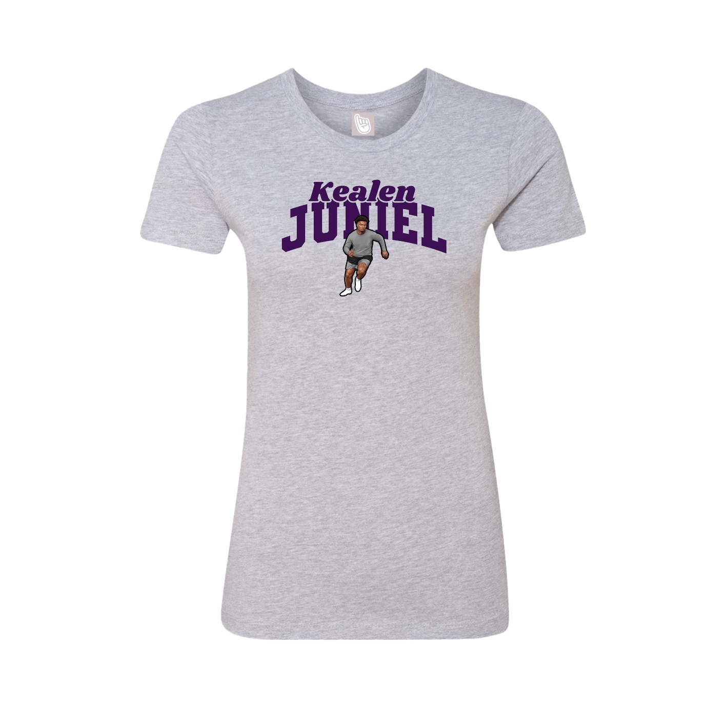 Fitted Women's Tee — Signature Arch in Grey