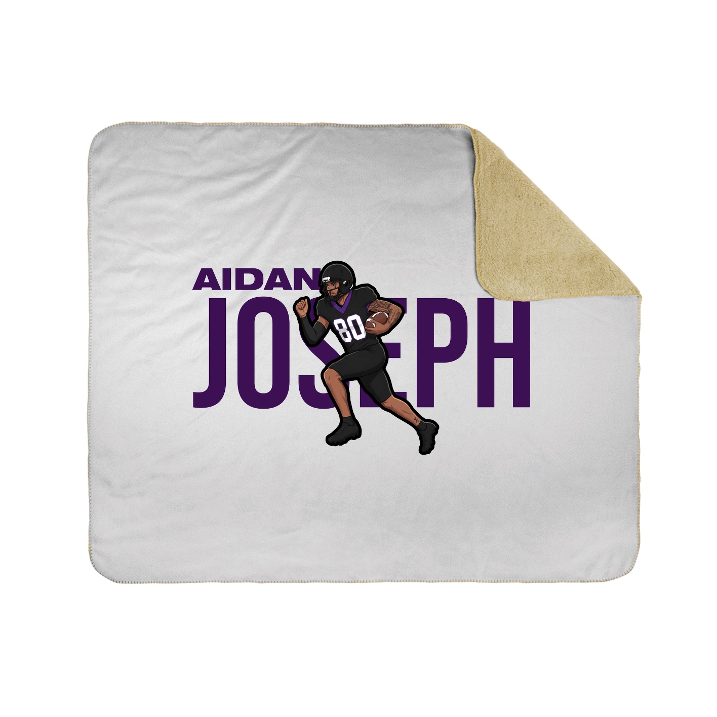 Throw Blanket — Player Name in White
