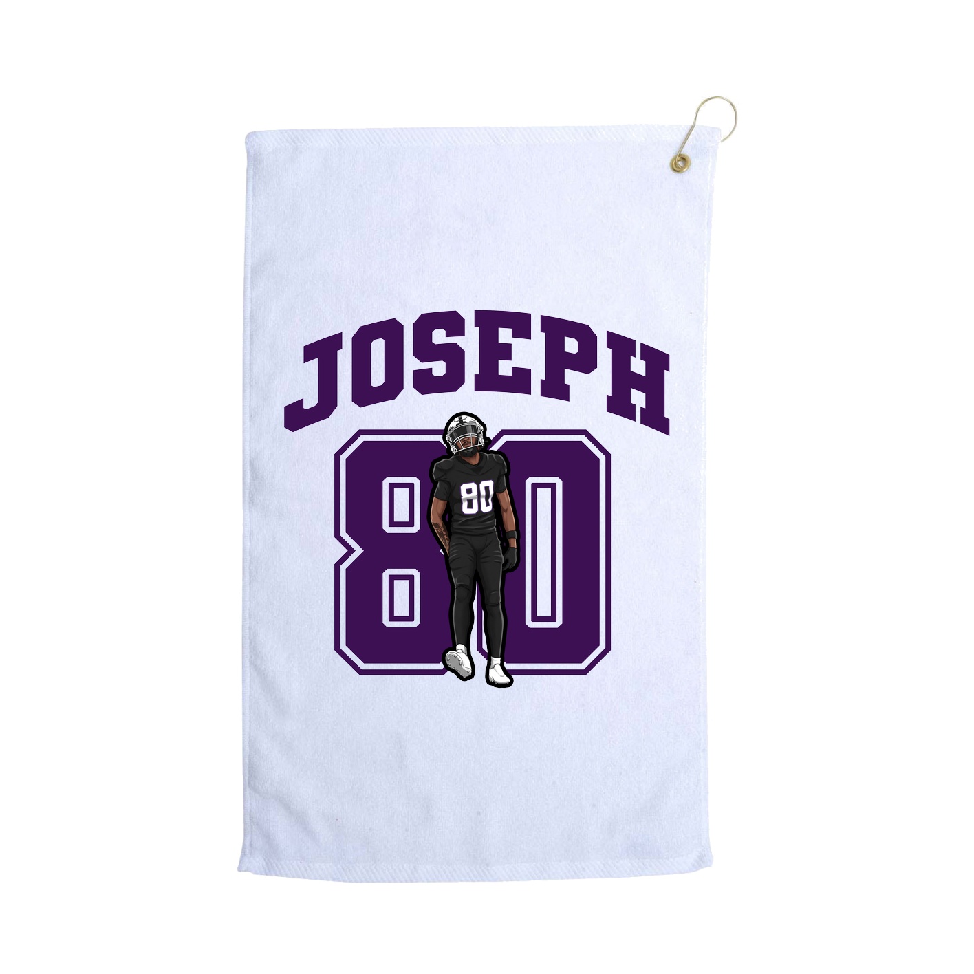 Golf Towel — Number in White
