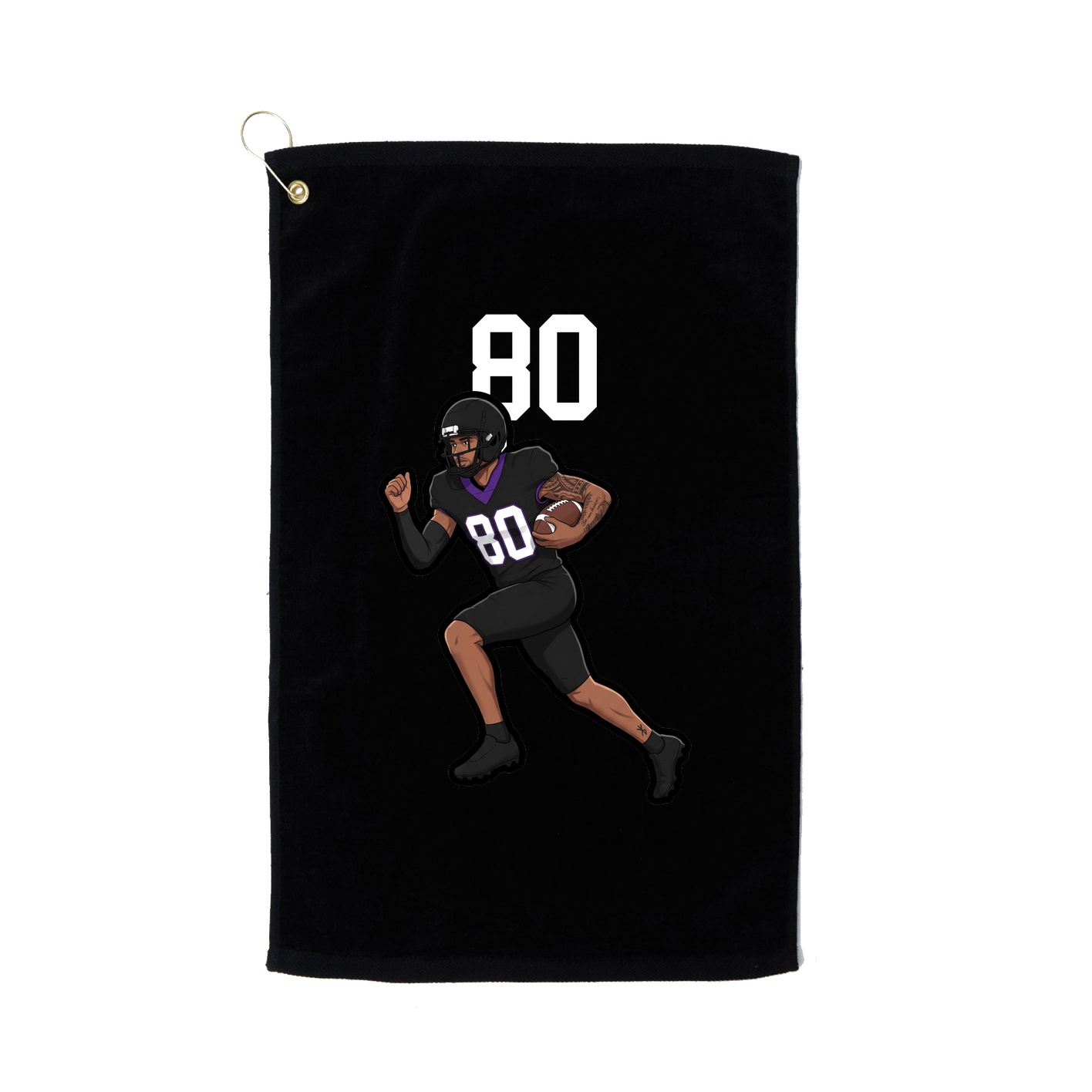Golf Towel — Number Top in Black