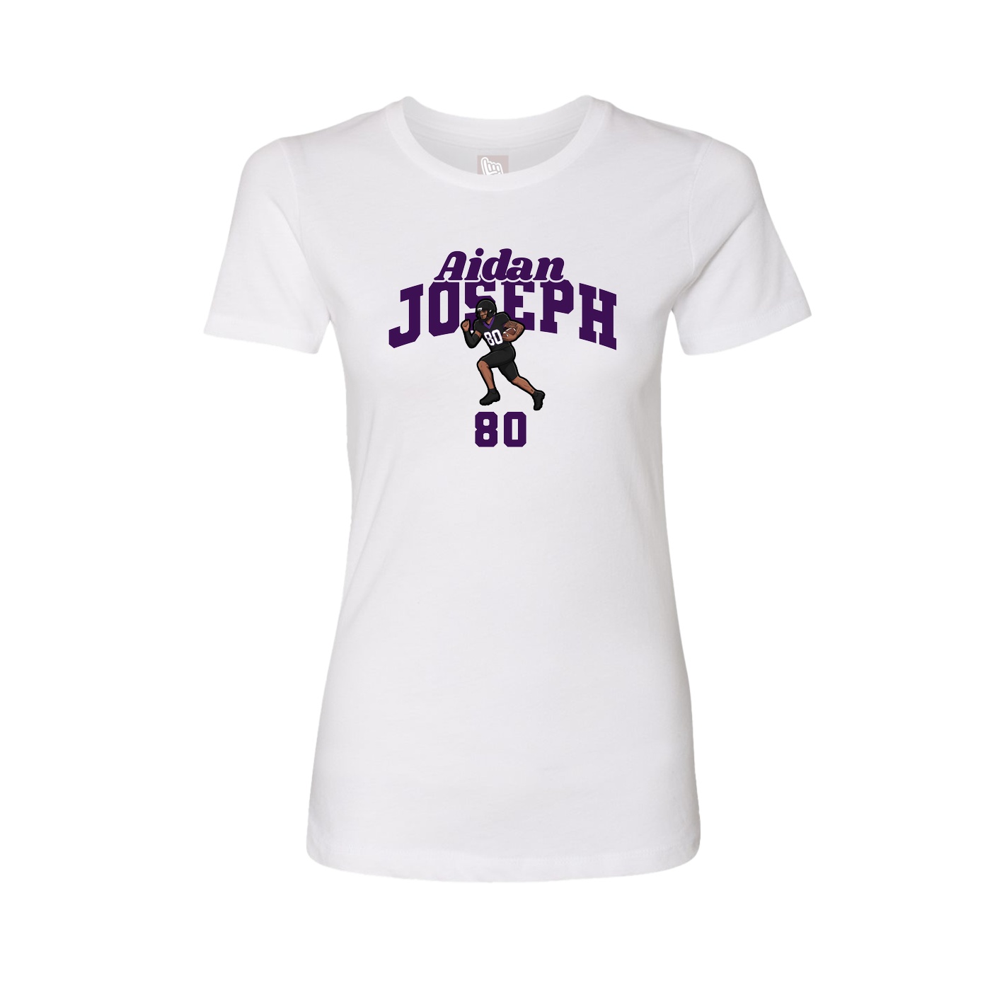 Fitted Women's Tee — Signature Arch in White