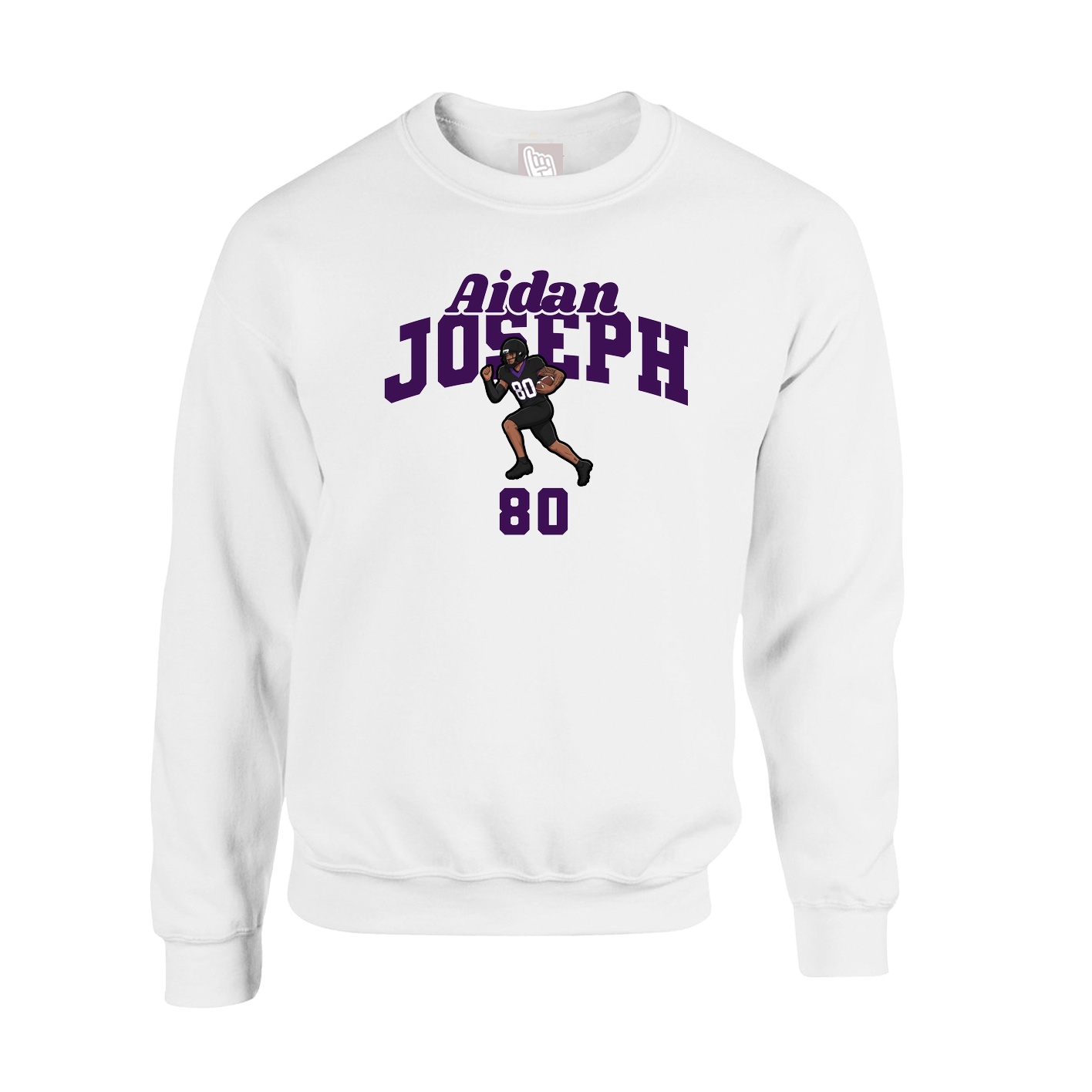 Fleece Crew — Signature Arch in White