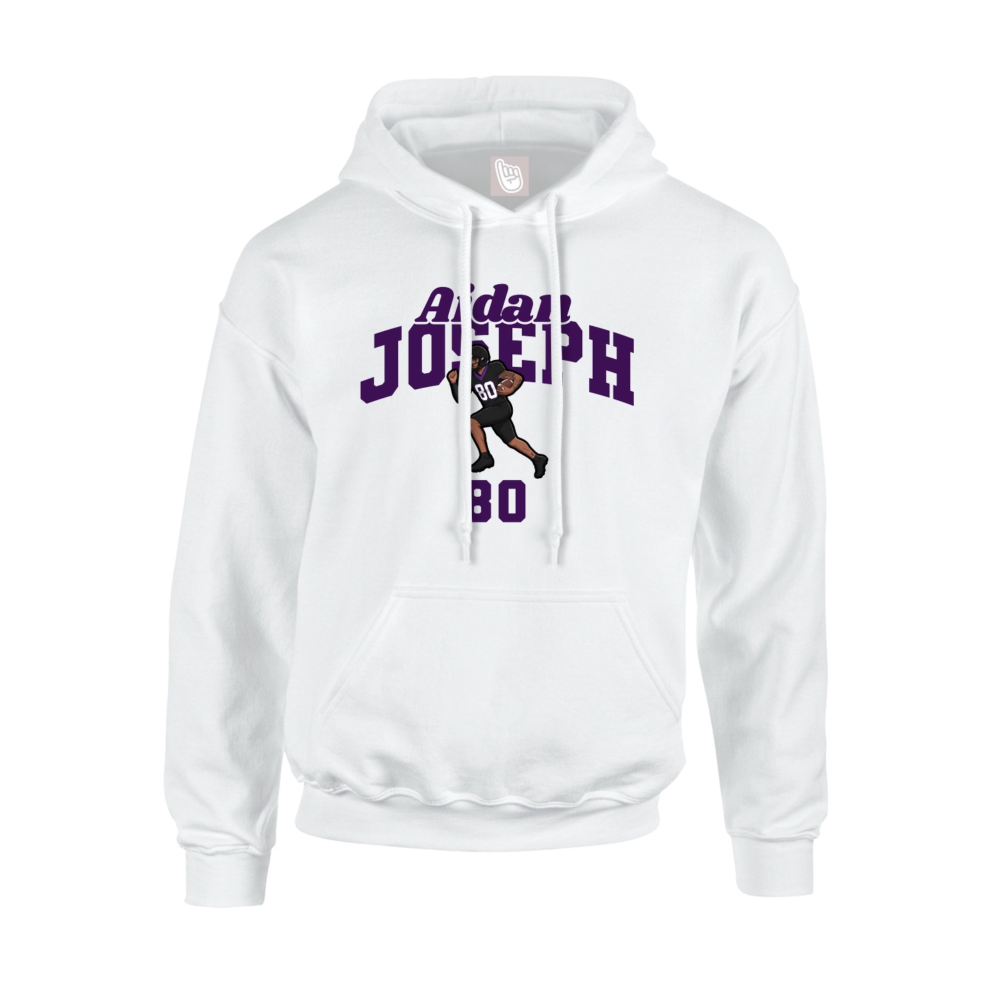 Youth Hoodie — Signature Arch in White