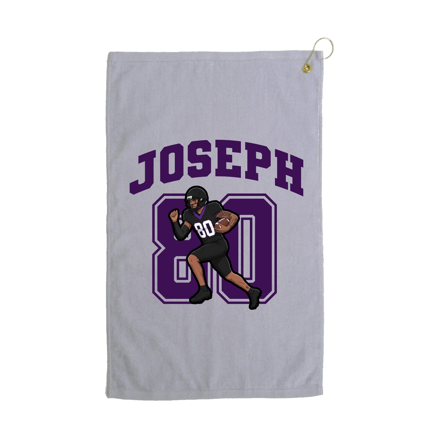 Golf Towel — Number in Grey