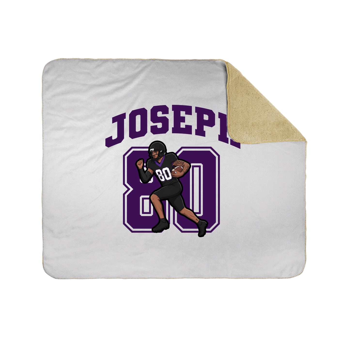 Throw Blanket — Number in White