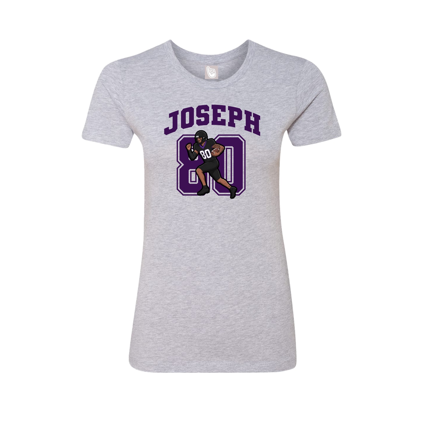 Fitted Women's Tee — Number in Grey