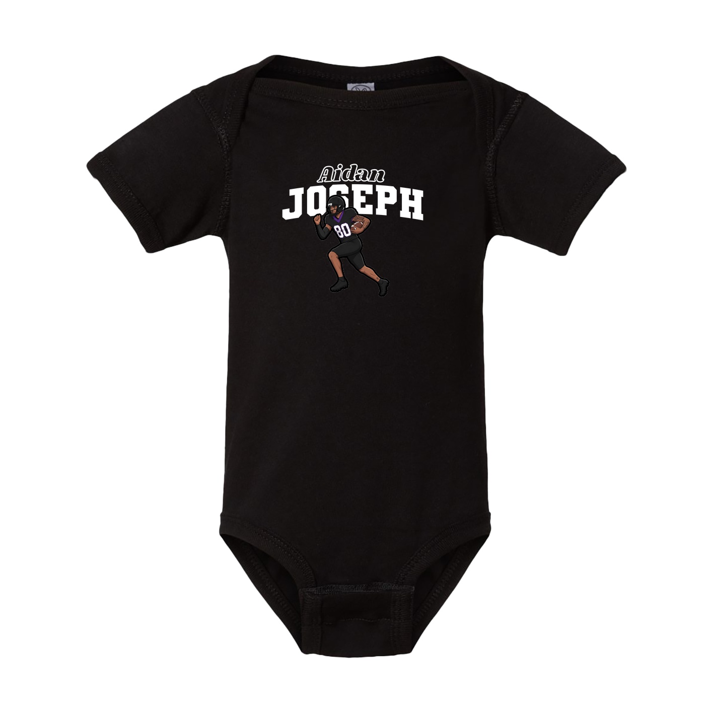 Baby Onesie — Name Arch in Black