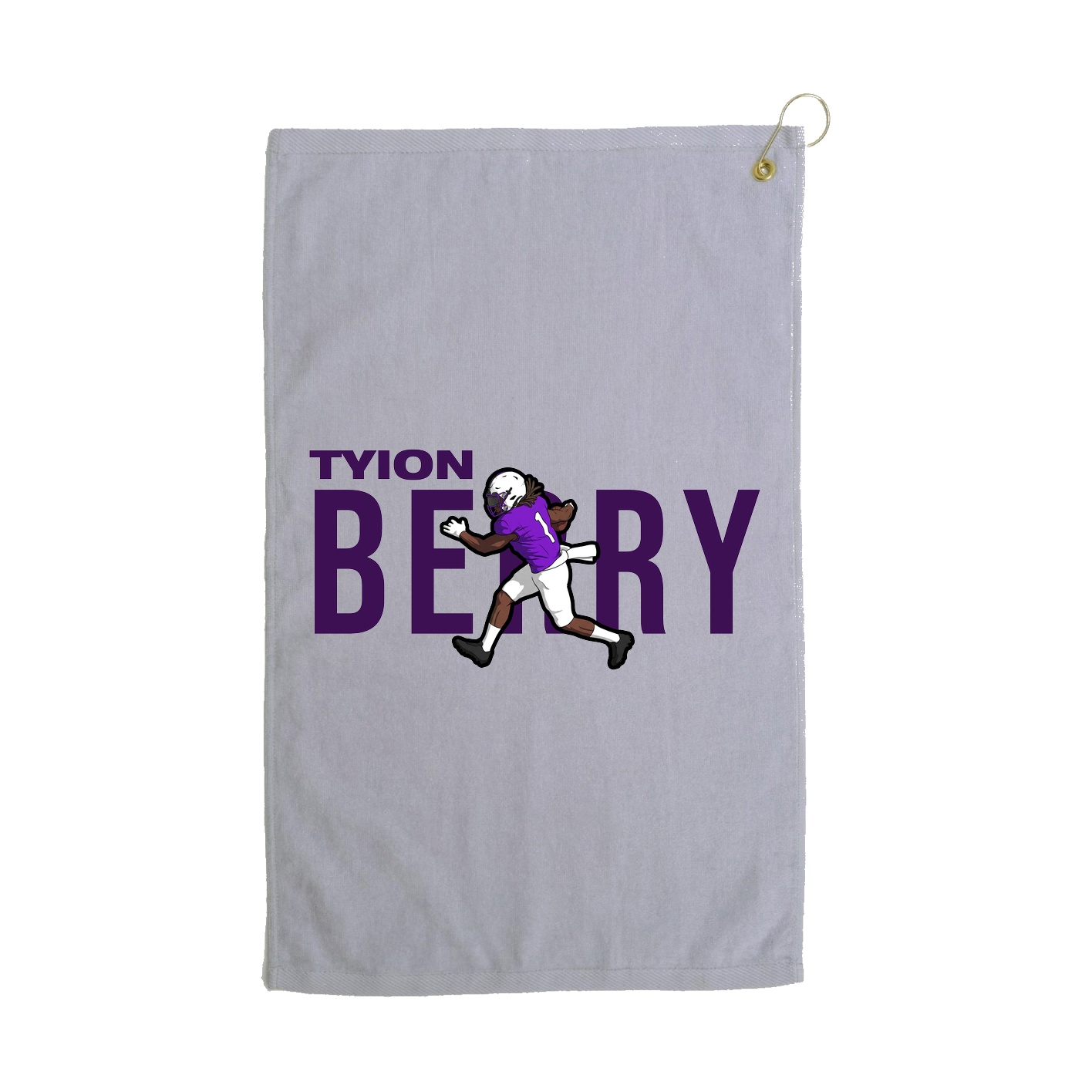 Golf Towel — Player Name in Grey