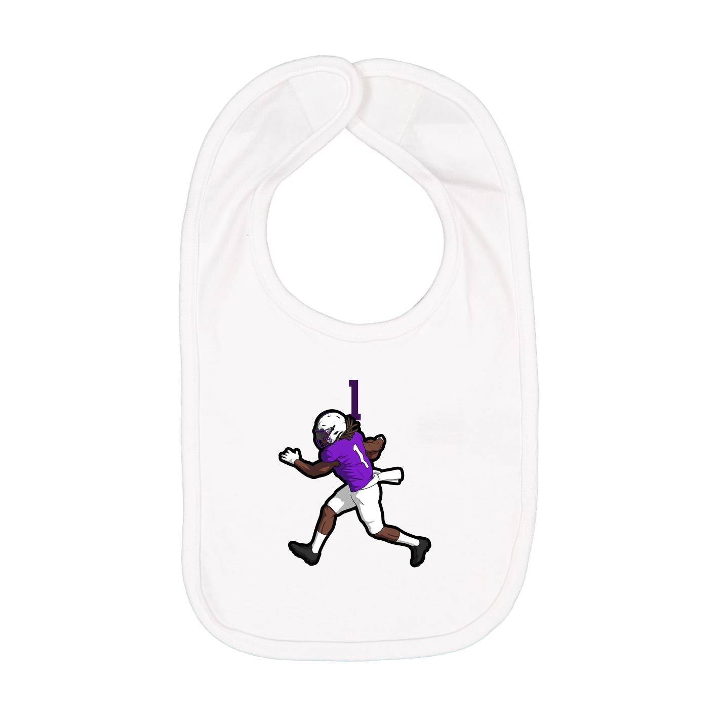 Infant Bib — Number Top in White