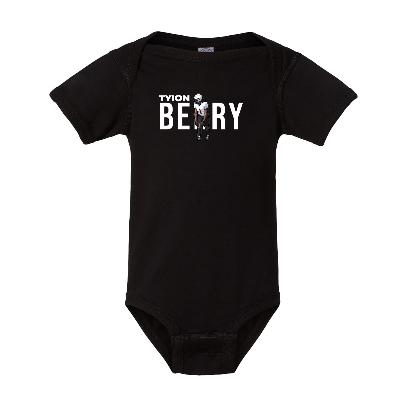 Baby Onesie — Player Name in Black