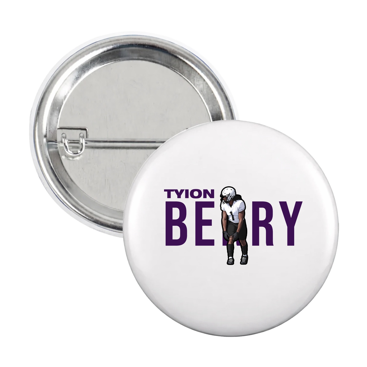 Game Day Button — Player Name in White