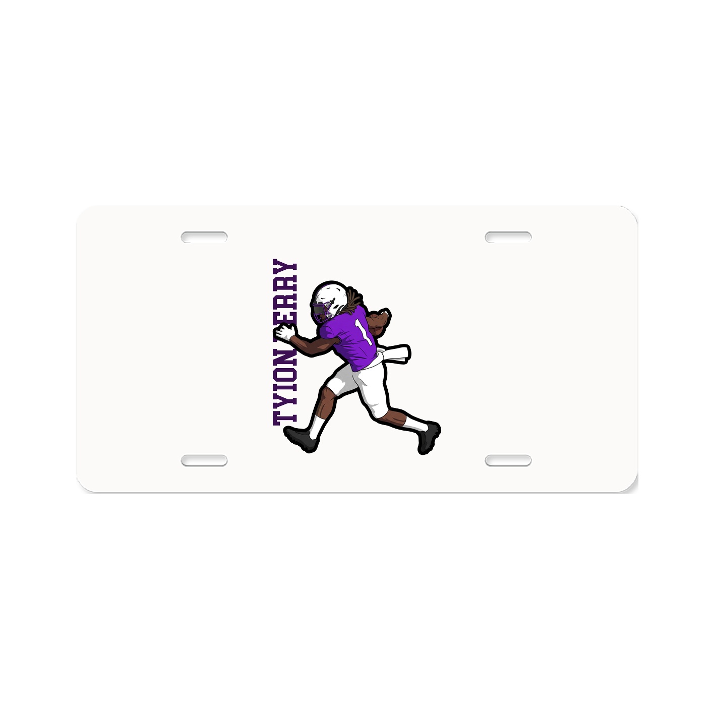 License Plate — Name Vertical in Classic