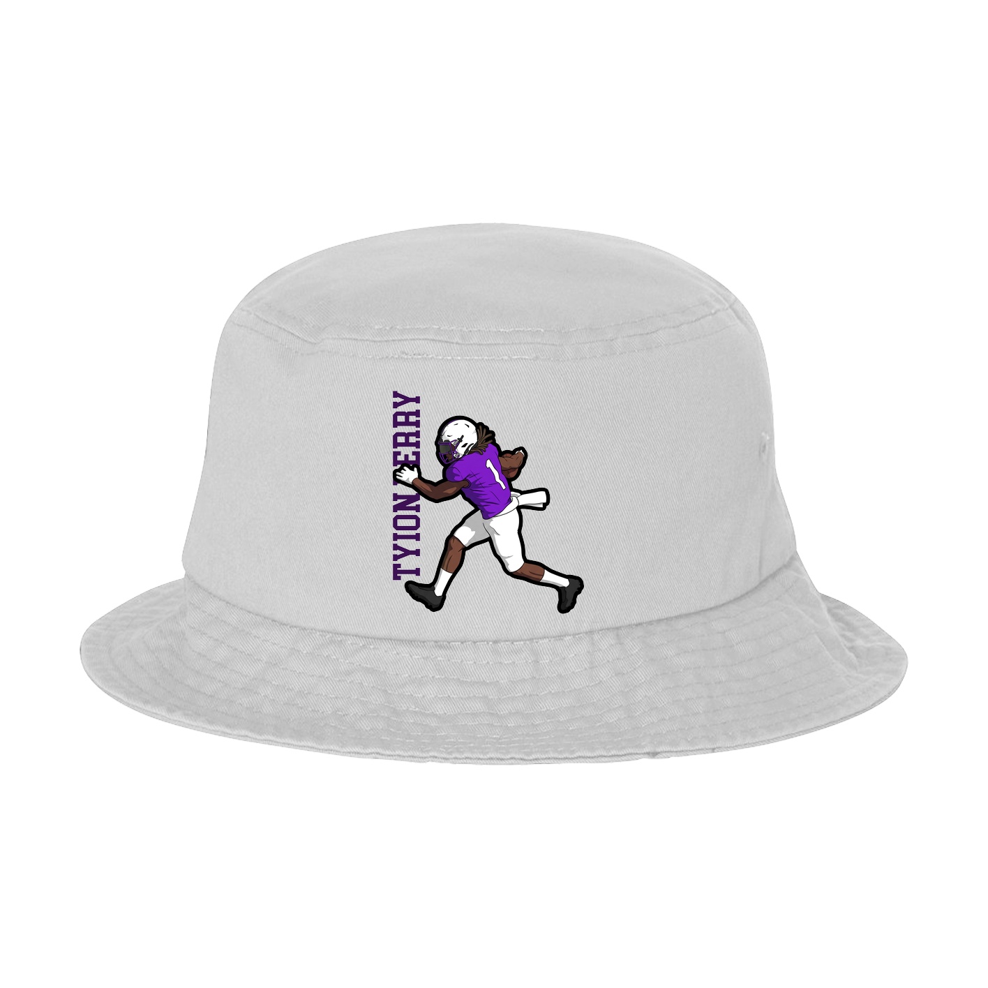 Bucket Cap — Name Vertical in White