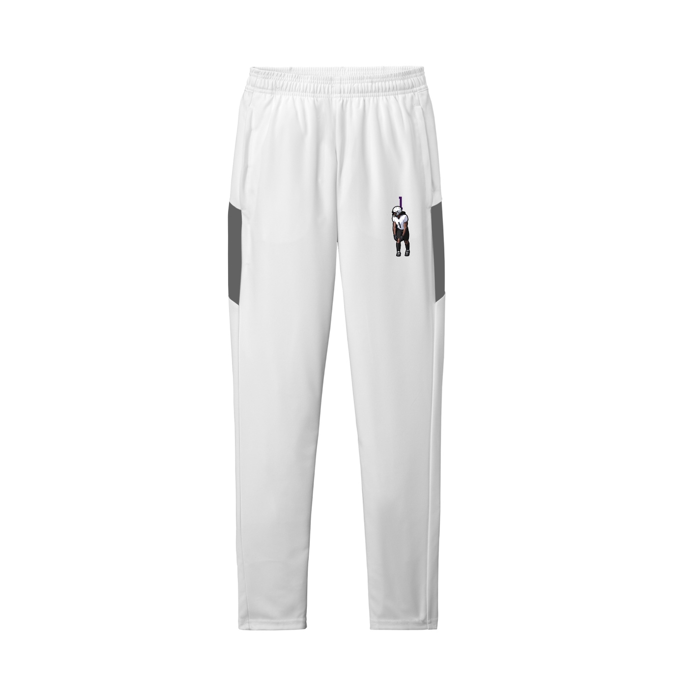 Team Travel Pant — Number Top in White/Grey