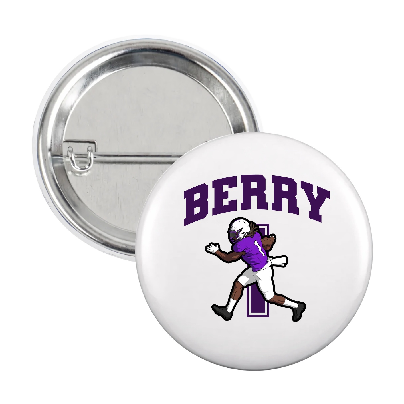 Game Day Button — Number in White
