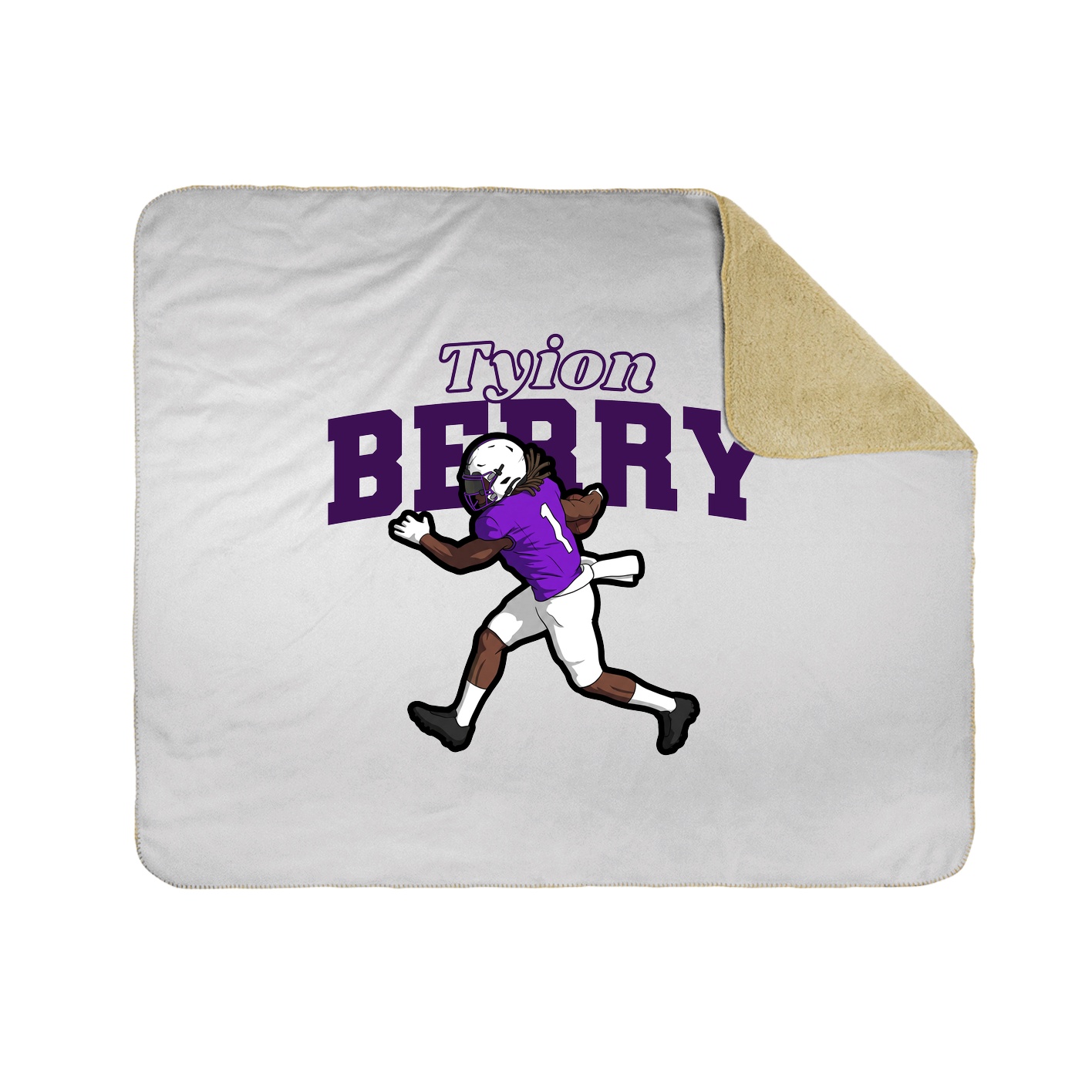 Throw Blanket — Name Arch in White