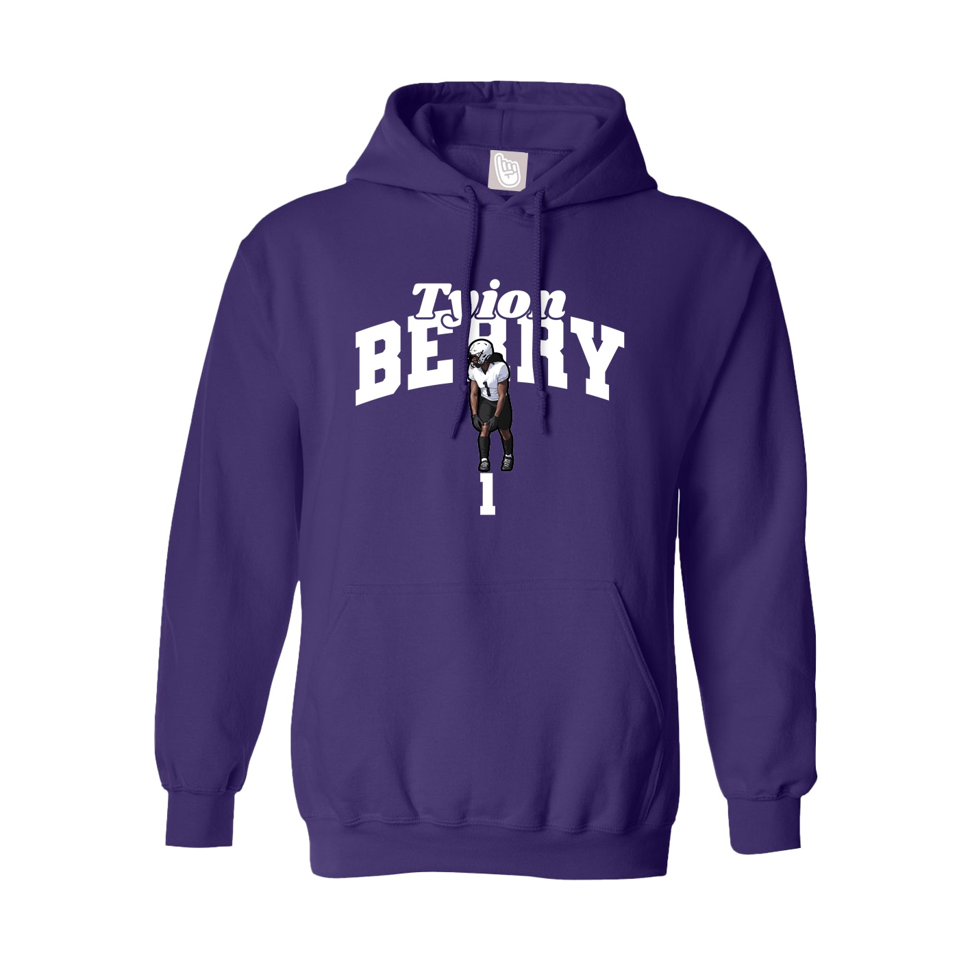 Youth Hoodie — Signature Arch in Purple
