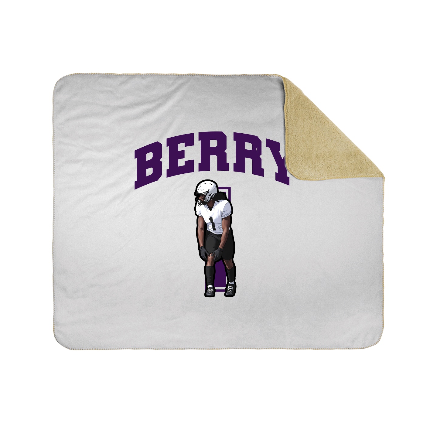 Throw Blanket — Number in White