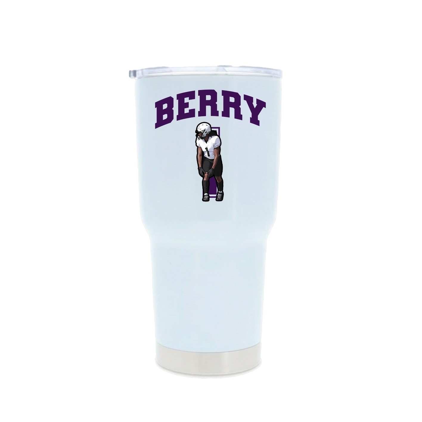 30oz Stainless Steel Tumbler — Number in White
