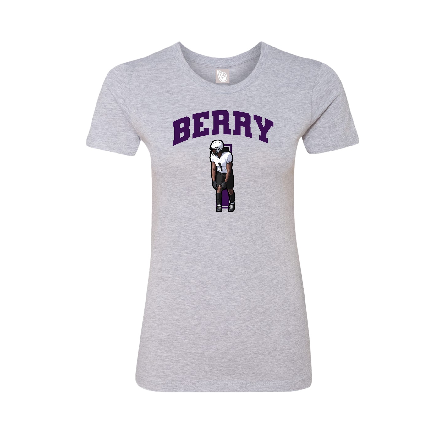 Fitted Women's Tee — Number in Grey