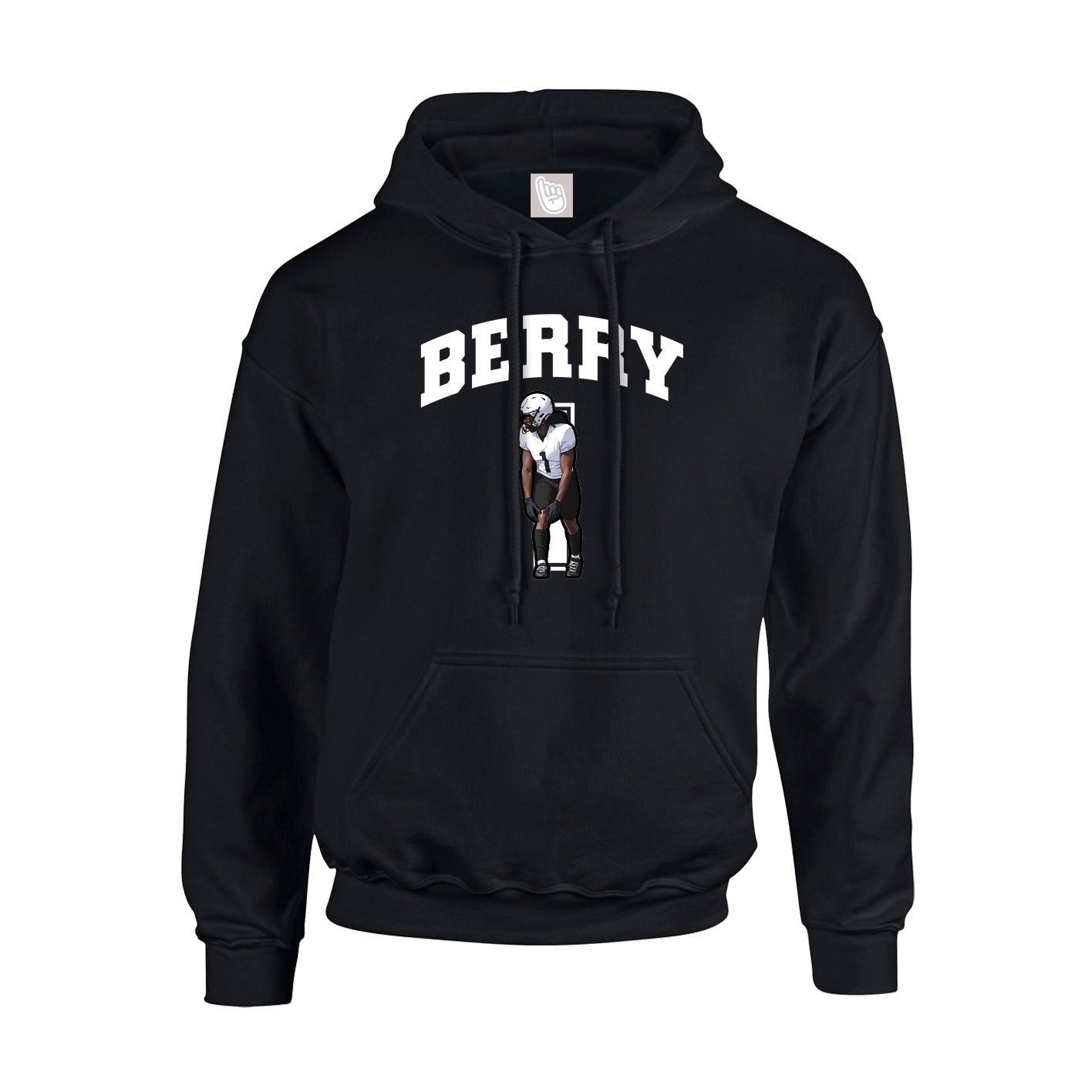 Hoodie — Number in Black