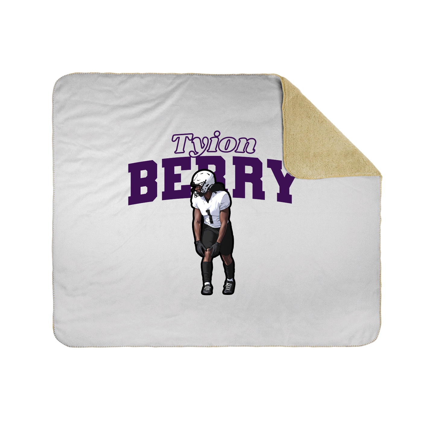 Throw Blanket — Name Arch in White