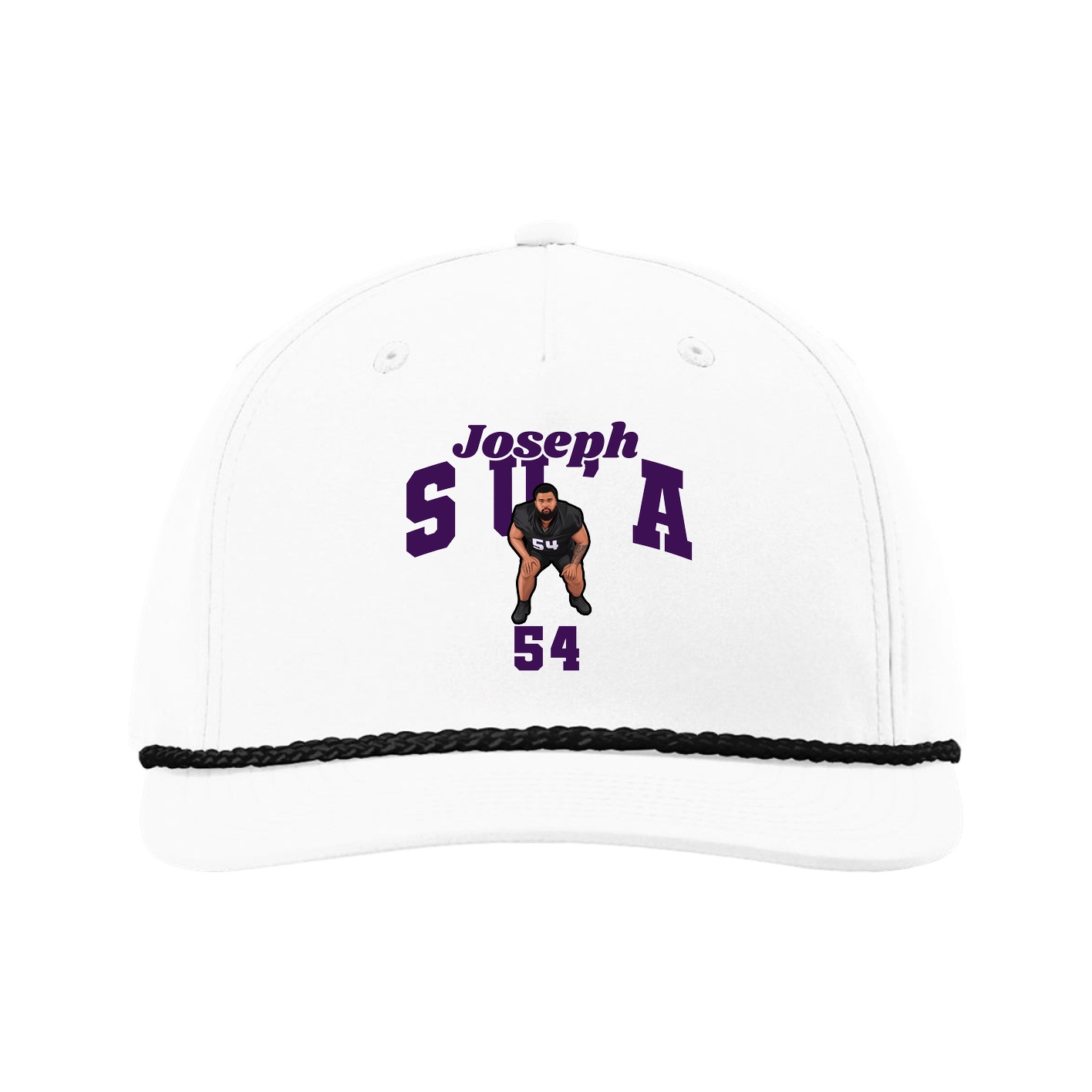 Five-Panel Classic Rope Cap — Signature Arch in White