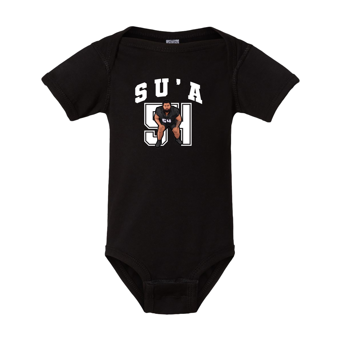 Baby Onesie — Number in Black