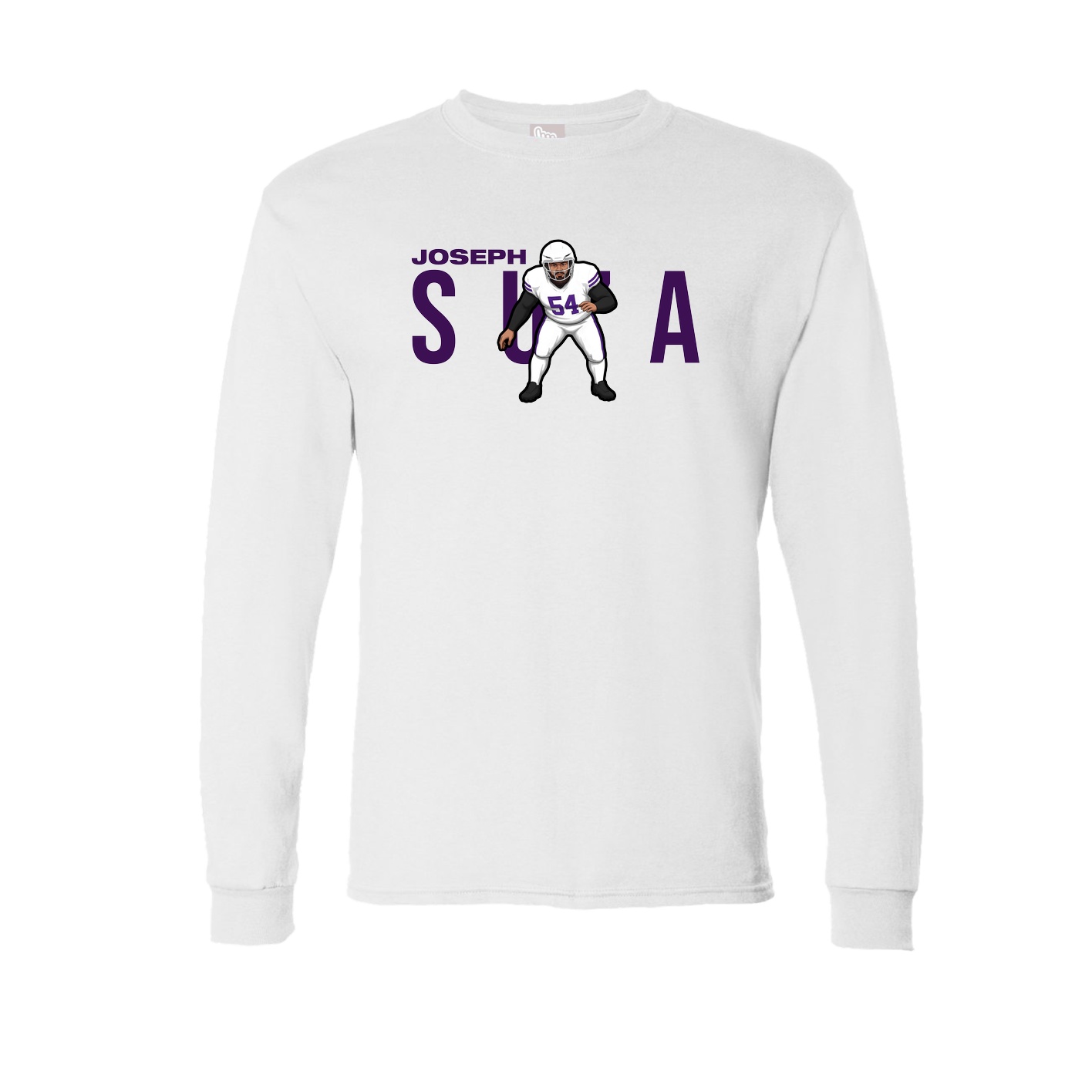 Long Sleeve Tee — Player Name in White
