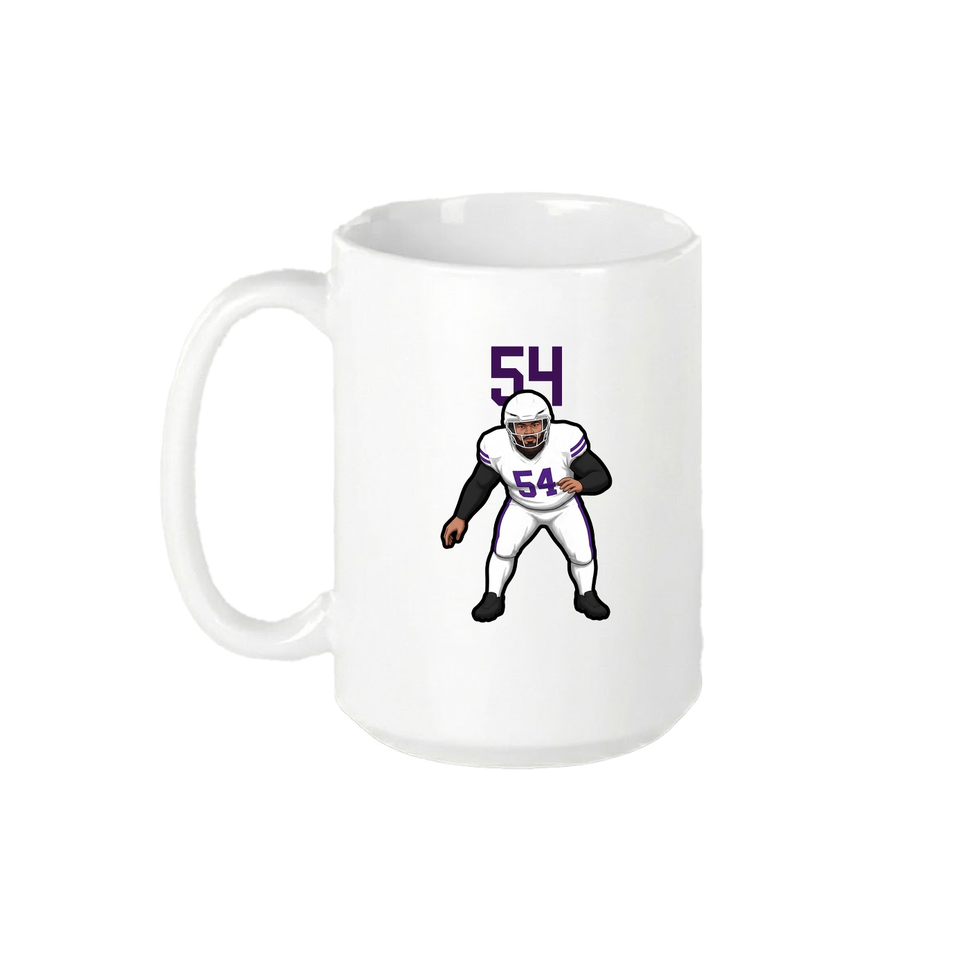 15oz Coffee Mug — Number Top in White