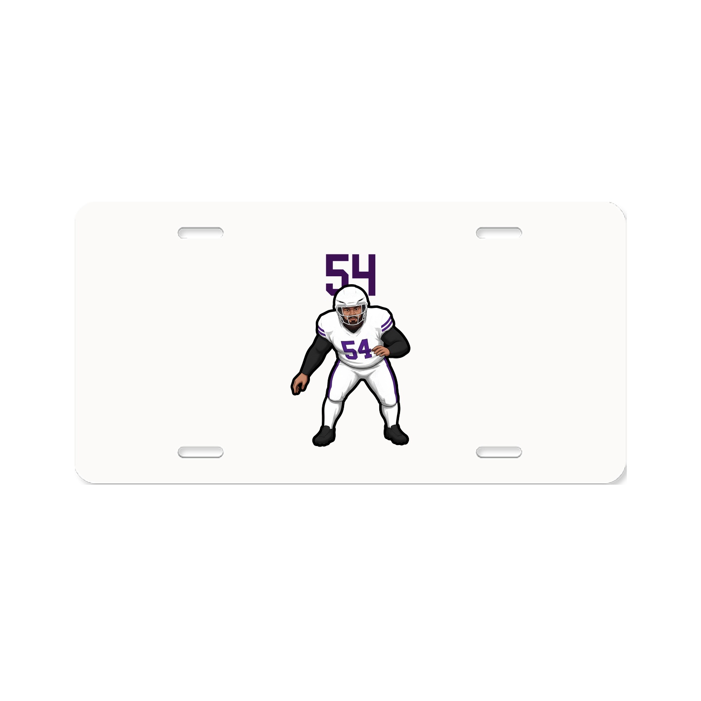 License Plate — Number Top in Classic