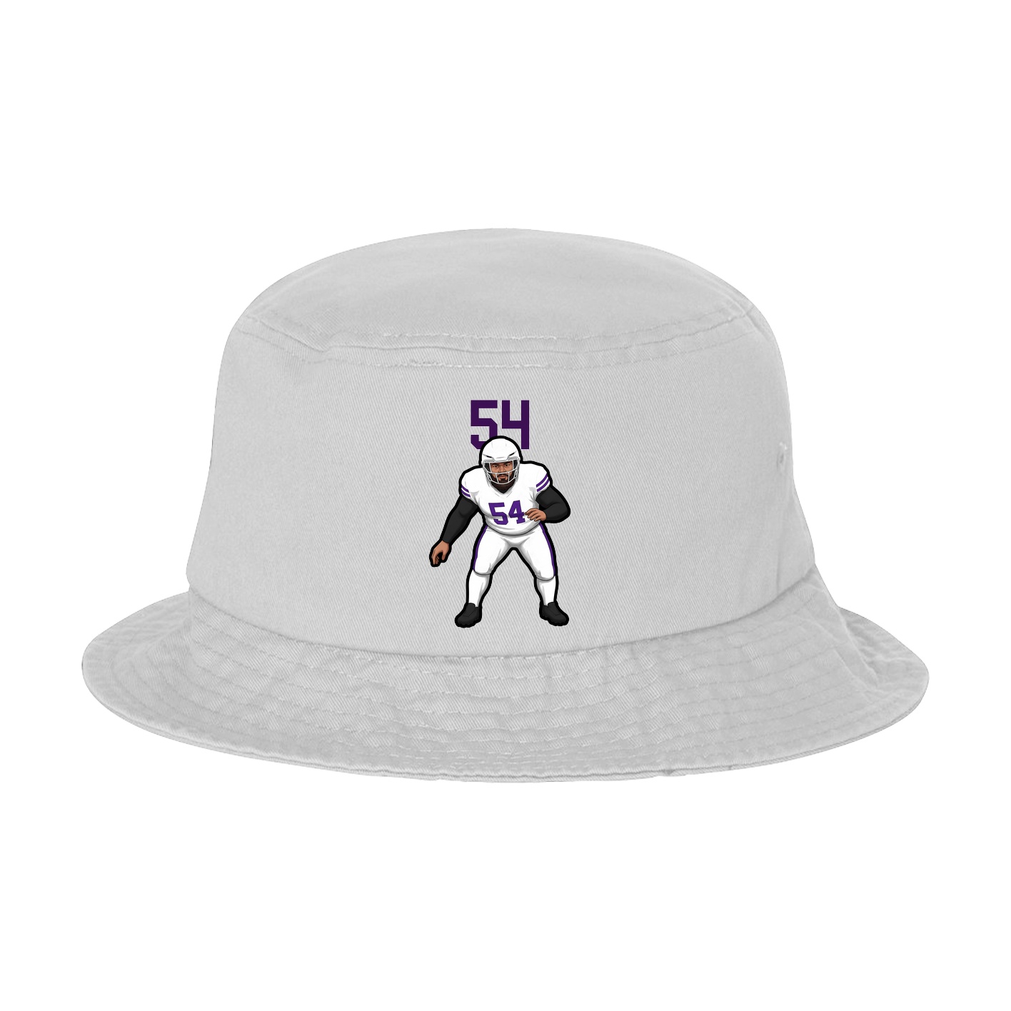 Bucket Cap — Number Top in White