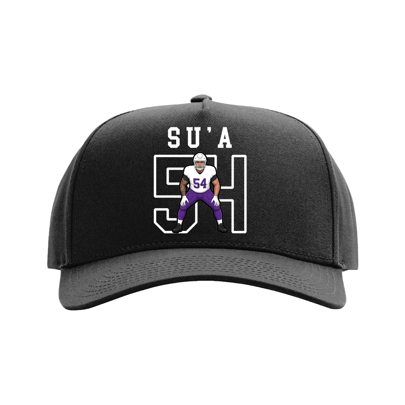 Full Fabric Five-Panel Champ Cap — Shirsey in Black