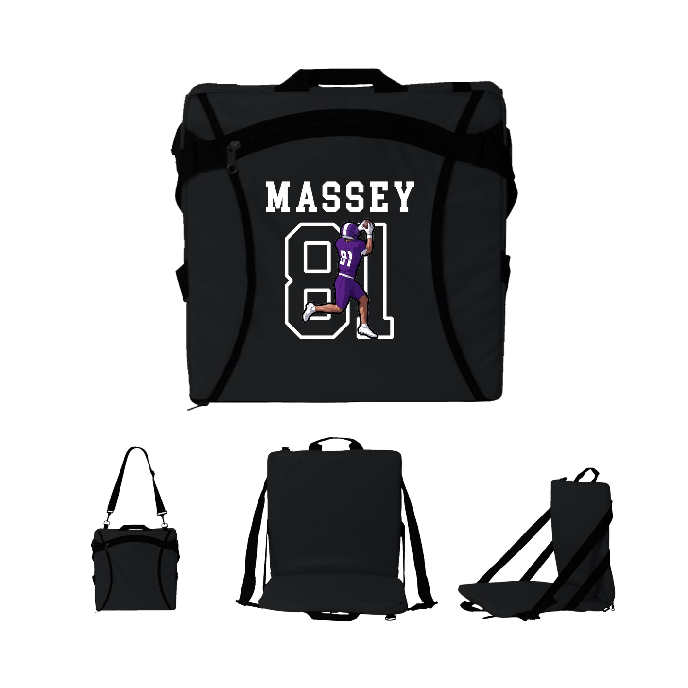 Folding Stadium Seat — Shirsey in Black