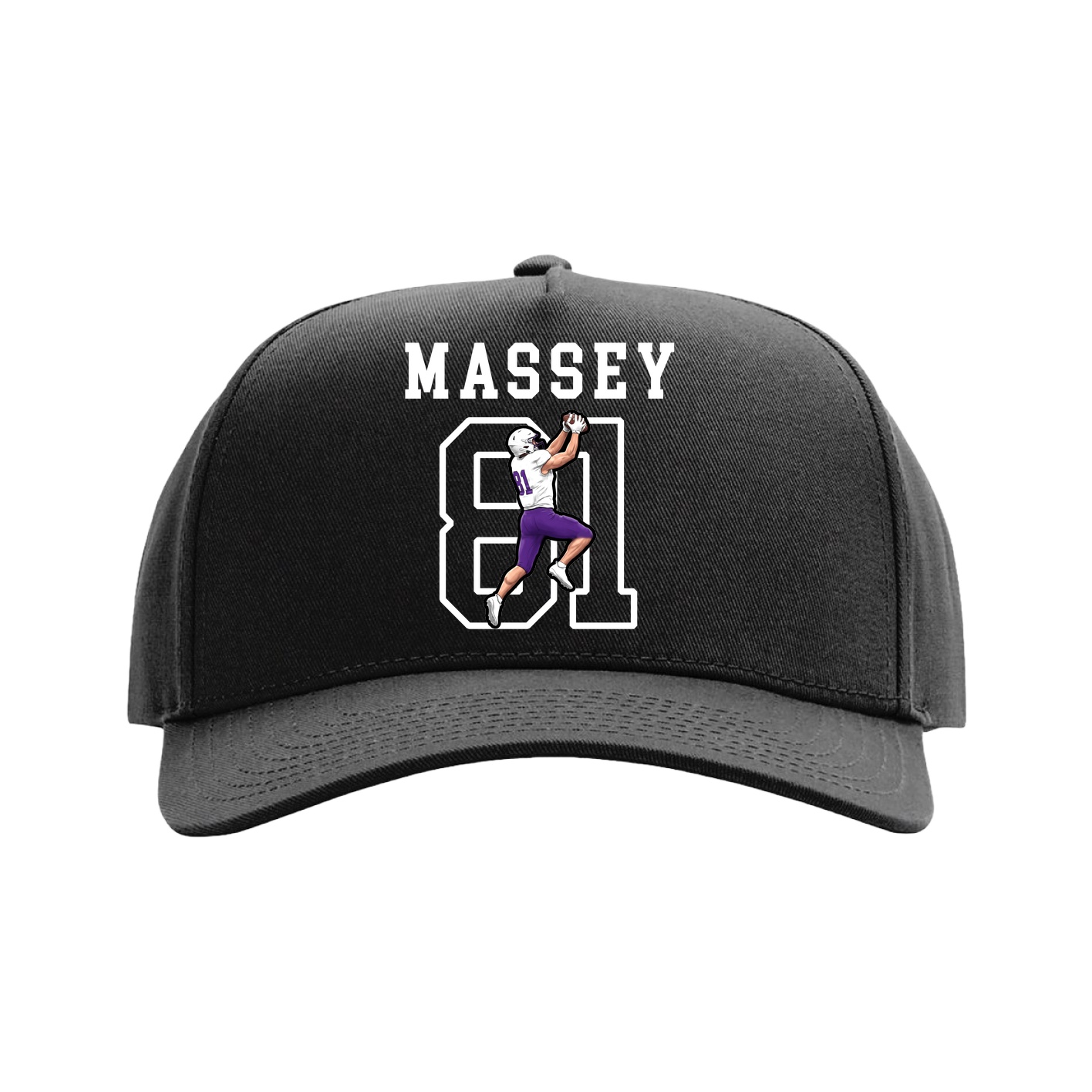 Full Fabric Five-Panel Champ Cap — Shirsey in Black