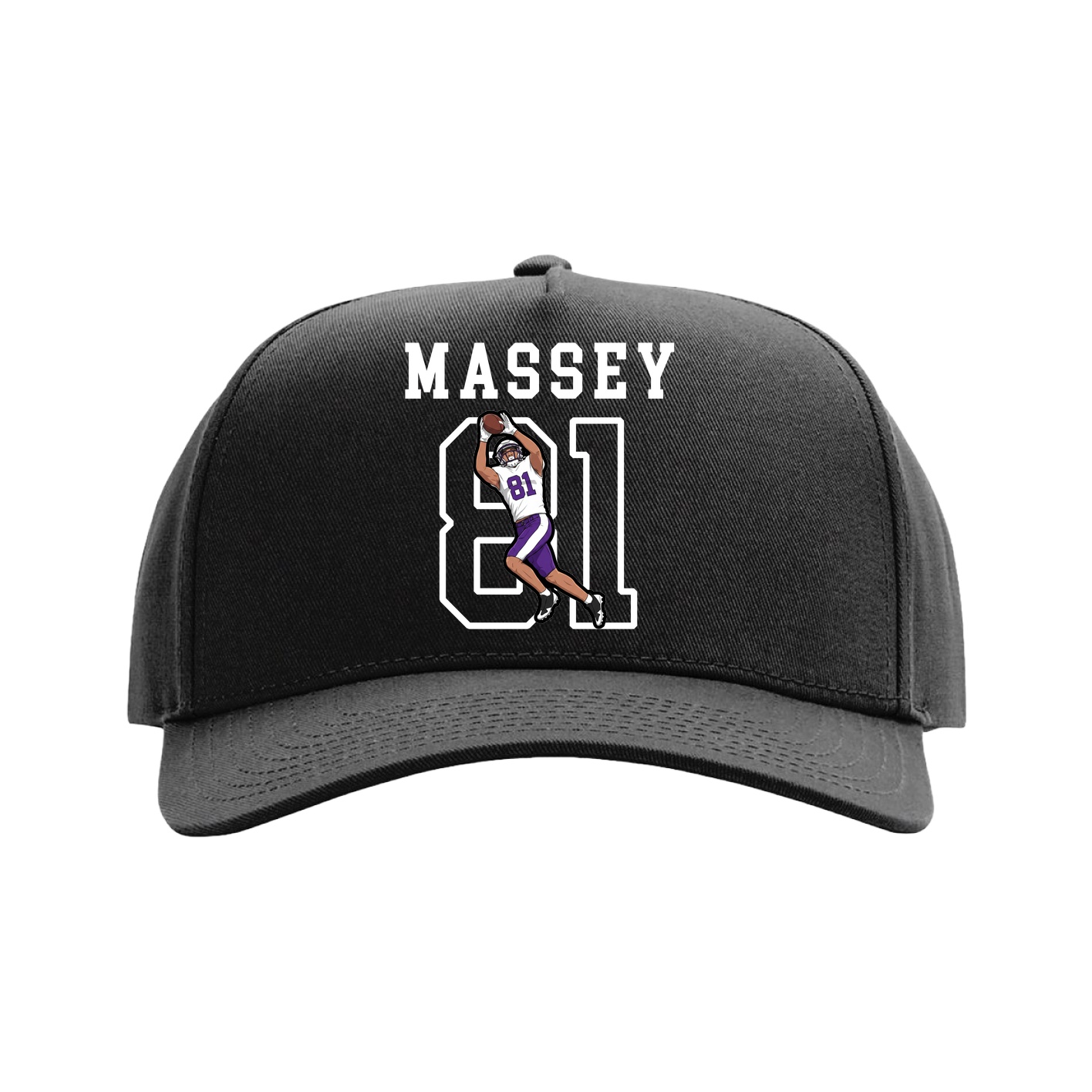 Full Fabric Five-Panel Champ Cap — Shirsey in Black