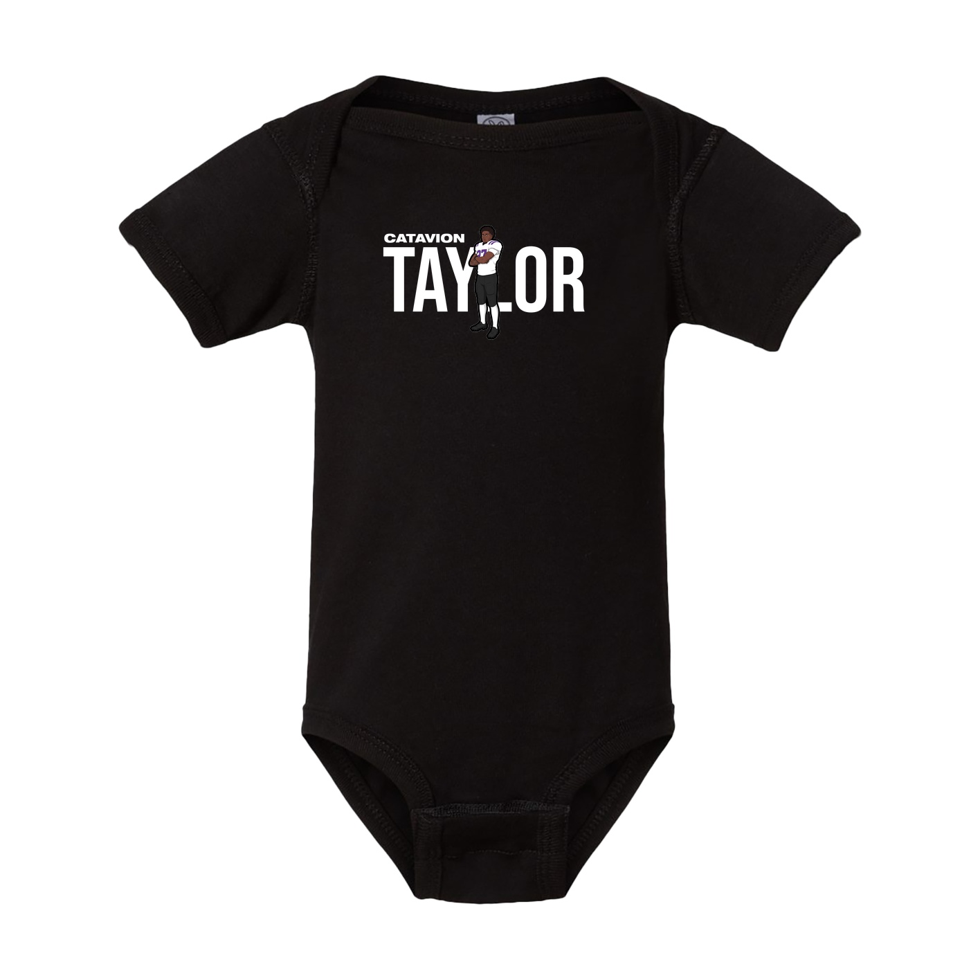 Baby Onesie — Player Name in Black